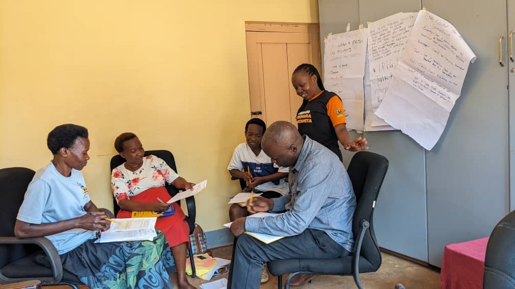 Volunteers being trained by StrongMinds Uganda